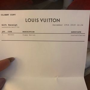 Louis Vuitton Zippy Wallet purchase 12/18